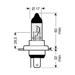 Kyoto - Ampoule H4 Cool Blue - 12V 60/55W P43t