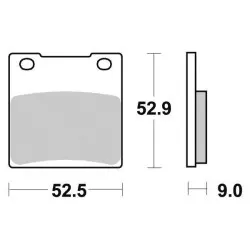 Plaquette de frein PERFTEC Métal Fritté haute performance norme KBA/ABE