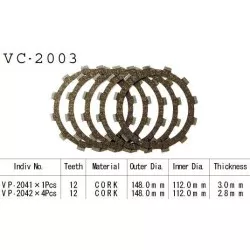 Kyoto - Kit Disques d'Embrayage Garnis Xv 125 Virago 1997/2000