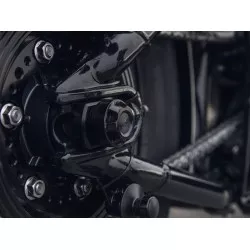 Caches bas de fourche et axe de bras oscillant ABM Wunderkind pour Triumph Bobber 2017 et +
