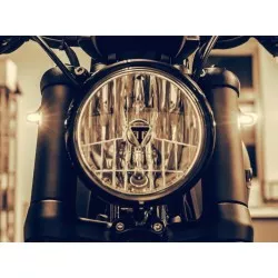 Tube cache fourche 47 mm avec clignotants intégrés pour Triumph Bobber Black 2018 et +