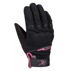 Gants moto femme mi-saison Bering Lady Borneo noir fuchsia