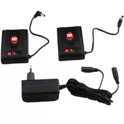 Kit 2 batteries 12v 1200 mA + chargeurs pour Gants Gerbing