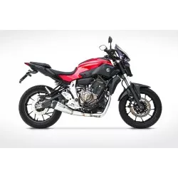 Ligne complète racing 2x1 inox ZARD pour Yamaha MT07 / XSR700 2014-2016