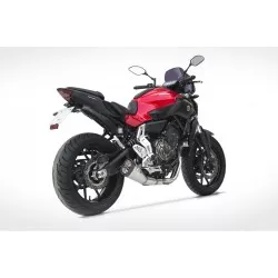 Ligne complète racing 2x1 inox ZARD pour Yamaha MT07 / XSR700 2014-2016