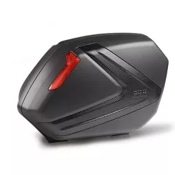 Paire de valises latérales MONOKEY V37NN GIVI, 37 litres, noires avec insert look Carbone et catadioptres rouges
