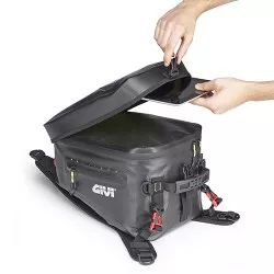  Sac réservoir étanche, noir intérieur jaune, GRT715 GIVI, 20 litres - Ligne Gravel-T