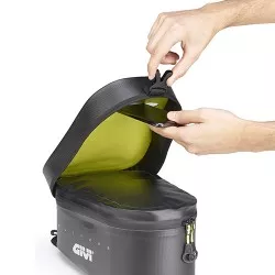  Sac réservoir étanche, noir intérieur jaune, GRT716 GIVI, 10 litres - Ligne Gravel-T