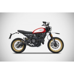 Silencieux bas inox racing ZARD pour Ducati Scrambler Desert Sled 2015-2018