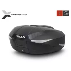 Top Case moto extensible SHAD SH58X eXpandible, 46 à 58 Litres.