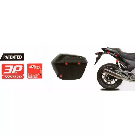 Side cases Valises latérales moto SHAD SH23 Noir Brut, volume 23 litres