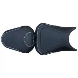 Selle Bagster READY LUXE configurable, noir liseré ARGENT pour Honda CB500F 2016-2019