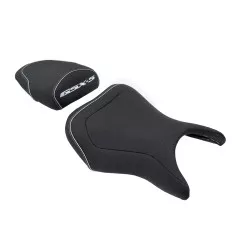 Selle Bagster READY LUXE configurable, noir liseré ARGENT pour Suzuki GSX-S 750 2017-2019