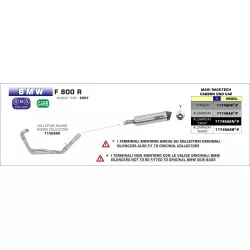 Silencieux Maxi RACE-TECH 71746AK ARROW aluminium pour BMW F800R 2009-2016