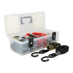 Sifam - Coffret de 10 Sangles 4 Sangles Crochet et Cliquet 6 Tendeurs Crochet