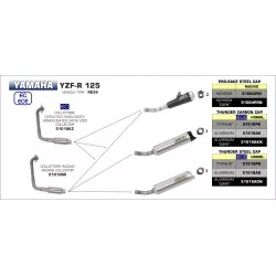 Silencieux THUNDER ARROW 51518AO aluminium pour Yamaha YZFR125 2019 et +