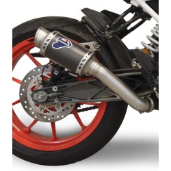 Silencieux GP Classic Termignoni Carbone embout Inox pour KTM Duke 390 2017 et +