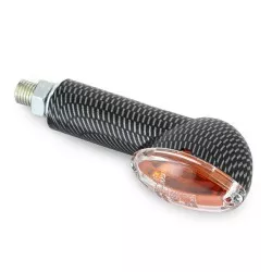 Sifam - Paire de mini clignotants long ovale - look carbone