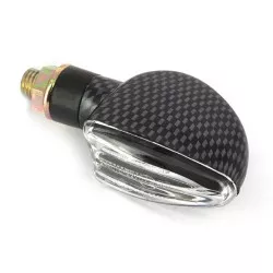 Sifam - Paire de mini clignotants Triangle court - look carbone