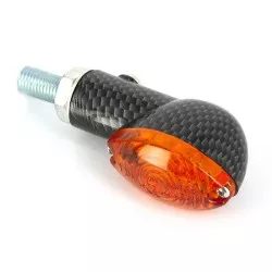 Sifam - Paire de mini clignotants oval à LED - Look Carbone