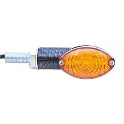 Sifam - Paire de Mini Clignotant LED C.E Ovale Court Look Carbone Homologués C.E