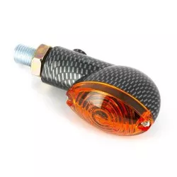 Sifam - Paire de mini clignotants long ovale - look carbone