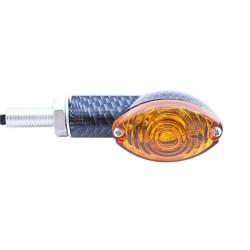 Sifam - Paire de Mini Clignotants C.E Ovale Long Look Carbone Ampoule: OL7570 12v 5w