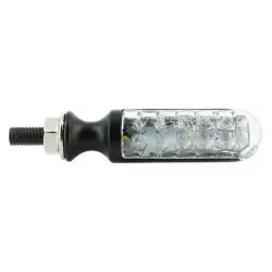 Sifam - Paire de Mini Clignotants Cylindrique  LED Acier : Clignotant 12 leds