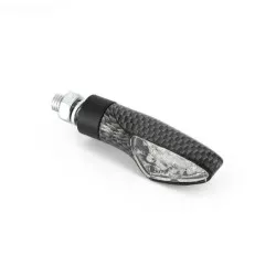 Sifam - Paire de mini clignotants triangulaire court à LED - Look Carbone