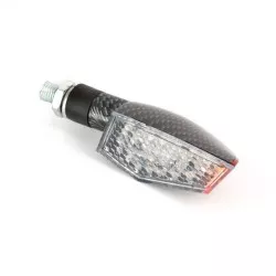 Sifam - Paire de mini clignotants LED Courbé + Led Latérale - Look carbone