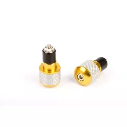Sifam - Embouts de Guidon Ronds Ø17 Blanc/Carbone Jaune