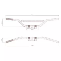 Sifam - Guidon Aluminium Pour Minicross - Couleur Alu + Mousse