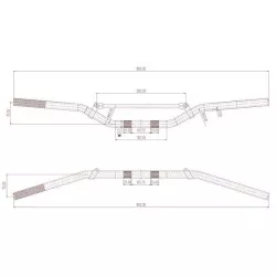 Sifam - Guidon Aluminium pour Cross Honda - Couleur Alu + Mousse