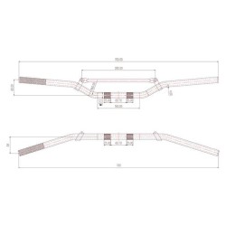 Sifam - Guidon Aluminium Pour Cross Suzuki - Couleur Alu + Mousse