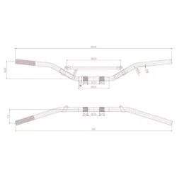 Sifam - Guidon Aluminium Pour Cross Honda - Couleur Alu + Mousse