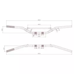 Sifam - Guidon Aluminium Pour Cross Kawasaki - Couleur Alu + Mousse
