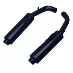 Marving - Silencieux Rond CBR 1000 F 1986/1988 Ronds Ø100 Noirs Homologués - Vendus par Paire