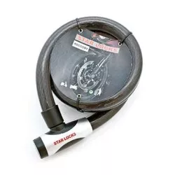 Star Locks - Antivol Câble Articulé Ø25mm x 1M50 Gaine Fumée