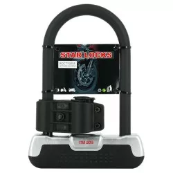 Star Locks - Antivol U 180 X 260 mm Ø18mm + Support De Fixation