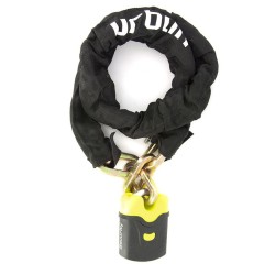 Urban - Antivol Chaine + Cadenas - U4K - Ø10/Lg 120cm - Noir-Jaune