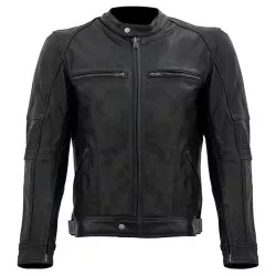 S-Line - Blouson Cuir Homme VINTAGE - Noir - Taille S