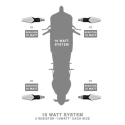 Résistances 10 watts Barracuda pour clignotants à leds