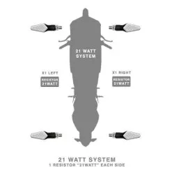 Résistances 21 watts Barracuda pour clignotants à leds