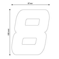 Autocollant numéro 0 à 9 par BARRACUDA Moto