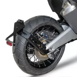 Support de plaque SIDE NAKED BARRACUDA Aluminium noir / Inox pour Honda XADV 750 2017 et +