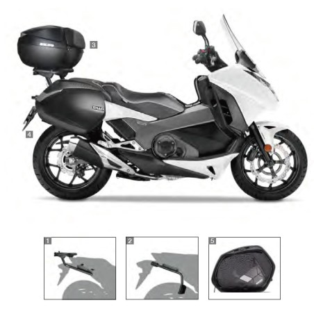 Pack bagagerie complet SHAD pour Honda Integra 750 2016-2018