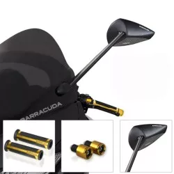 Kit Barracuda rétroviseurs, poignées, embout de guidon pour Yamaha TMAX 2008-2011