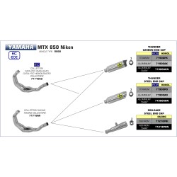 Collecteur catalysé homologué 71716KZ ARROW pour Yamaha Niken 2018 et +