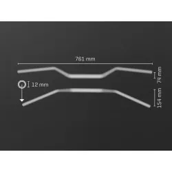 Guidon moto ABM BOOSTER Superbike - 28mm