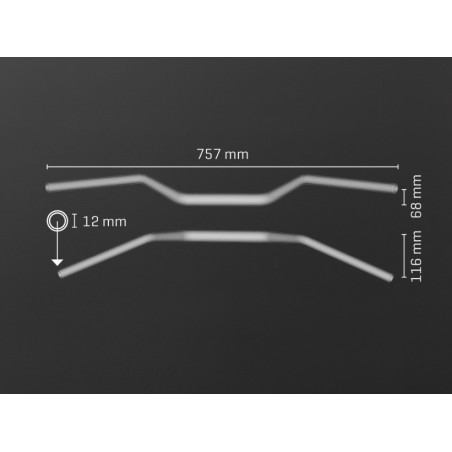 Guidon moto ABM BOOSTER Streetbike - 28 mm